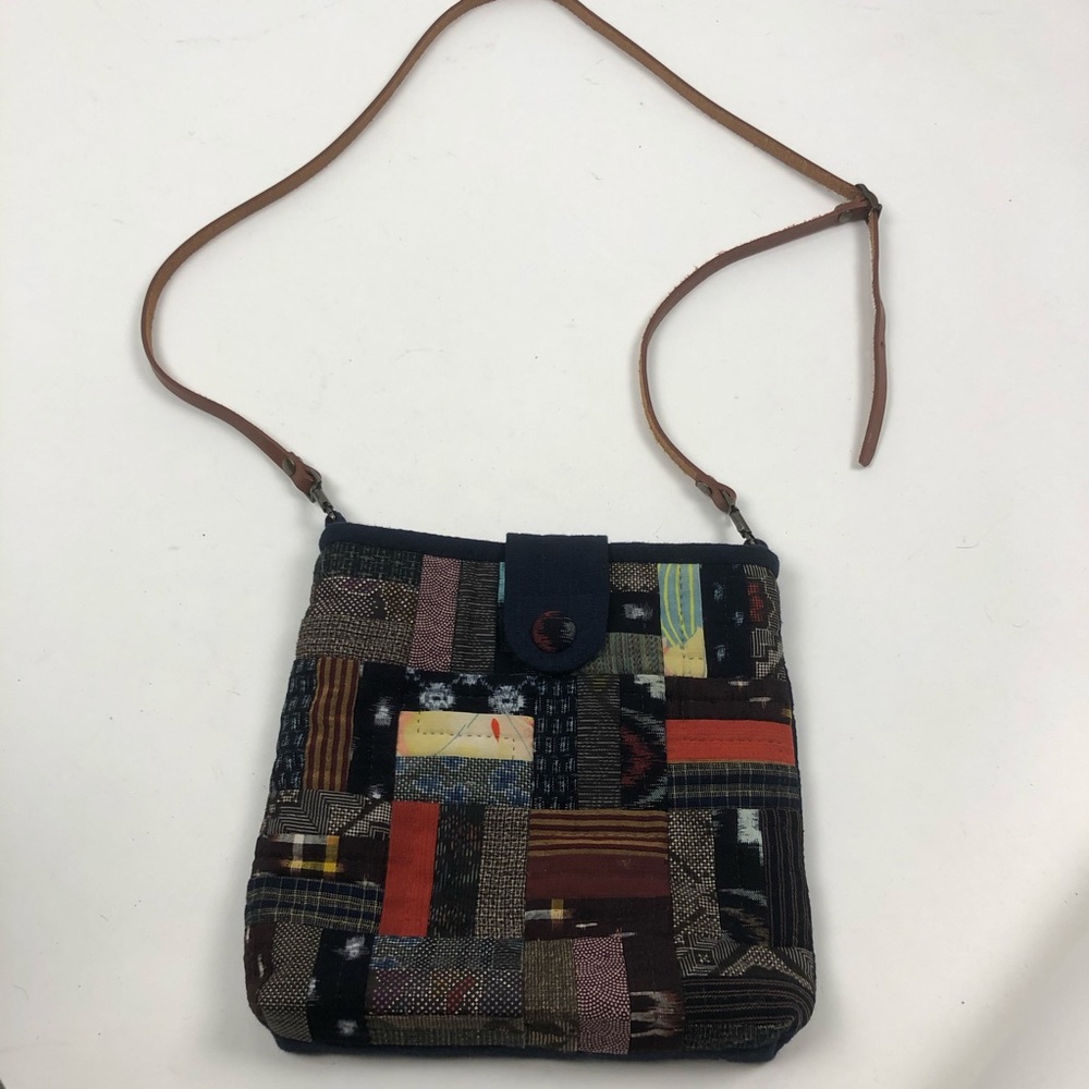 Vintage Quilted Patchwork Handmade Crossbody Bag … - image 2